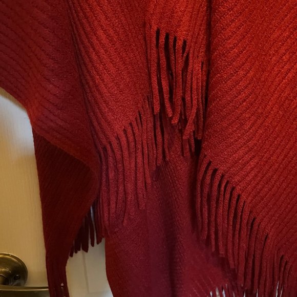 East 5th-ONE SIZE-wrap/scarf-Burnt Orange/Rusty-Fringes-Fall-Winter - Picture 6 of 9